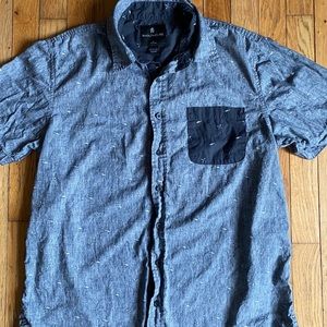 Mens Large Shouthouse casual patterned button down